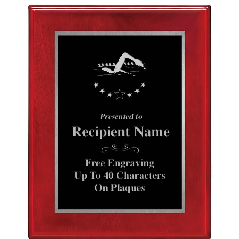 7X9 GLOSSED ROSEWOOD PLAQUE SV