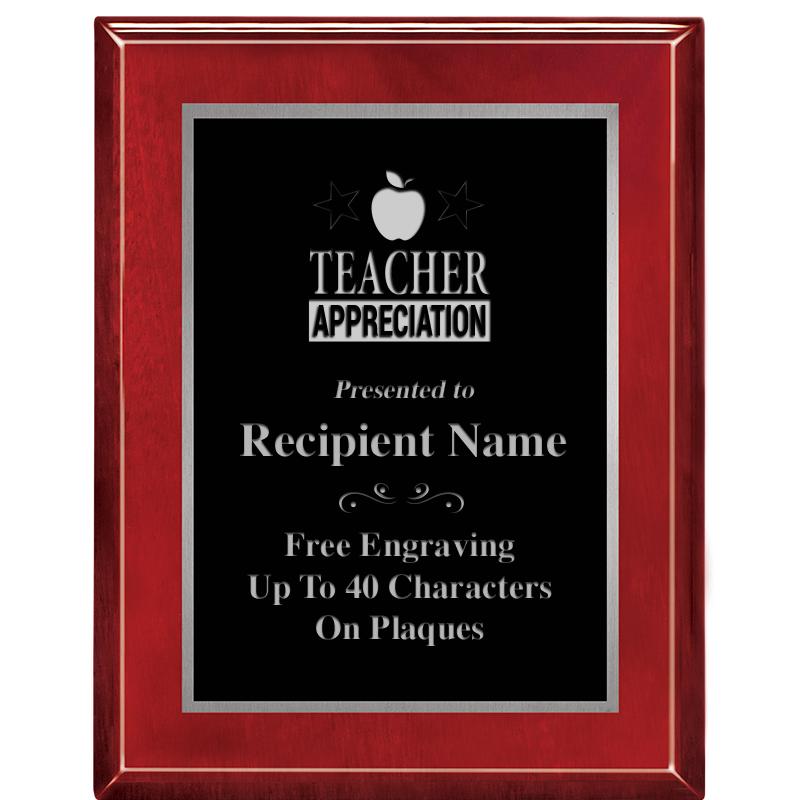 7X9 GLOSSED ROSEWOOD PLAQUE SV