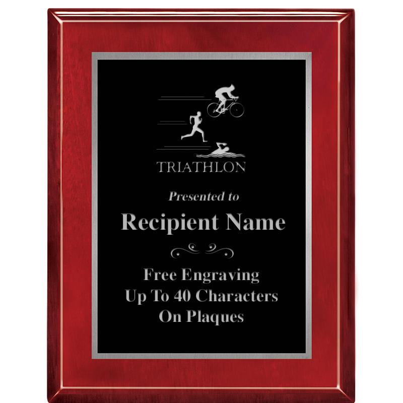 7X9 GLOSSED ROSEWOOD PLAQUE SV