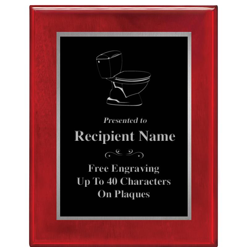 7X9 GLOSSED ROSEWOOD PLAQUE SV