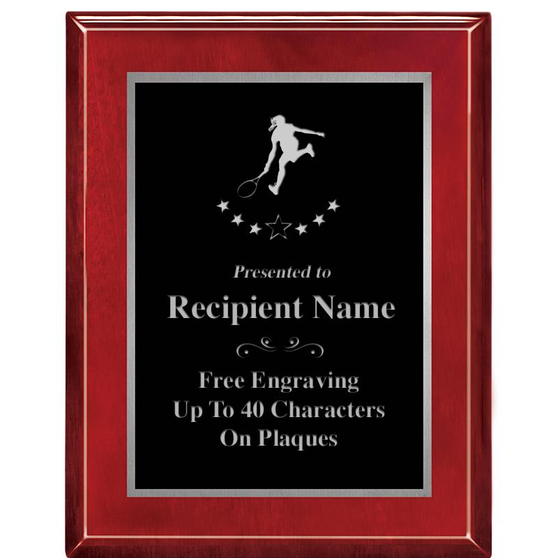 7X9 GLOSSED ROSEWOOD PLAQUE SV