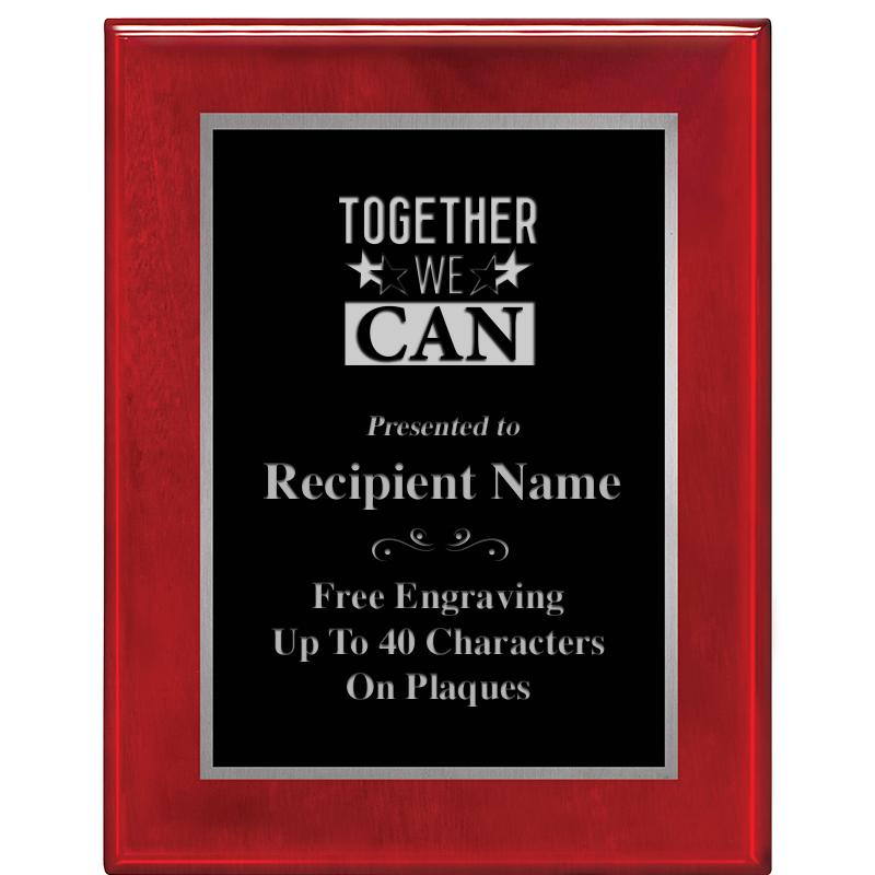 7X9 GLOSSED ROSEWOOD PLAQUE SV