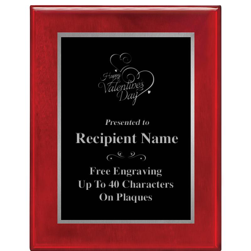 7X9 GLOSSED ROSEWOOD PLAQUE SV