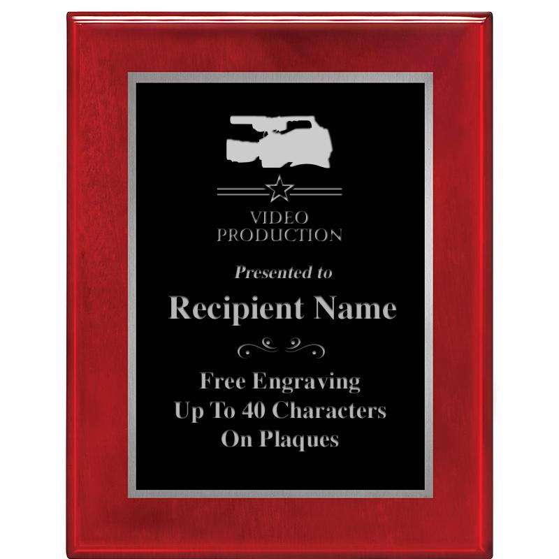 7X9 GLOSSED ROSEWOOD PLAQUE SV