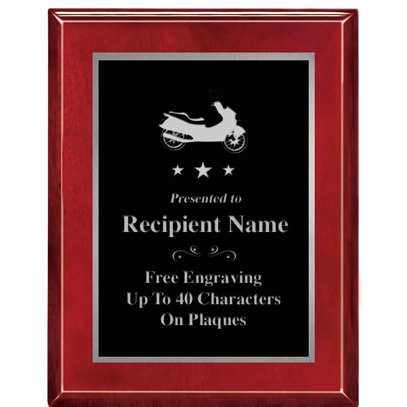 7X9 GLOSSED ROSEWOOD PLAQUE SV