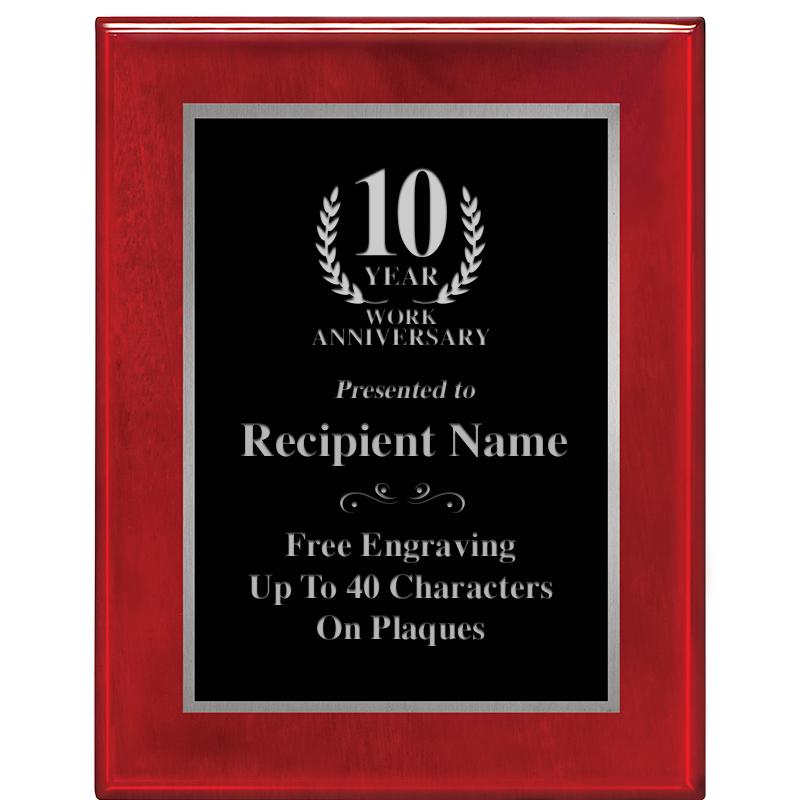 7X9 GLOSSED ROSEWOOD PLAQUE SV