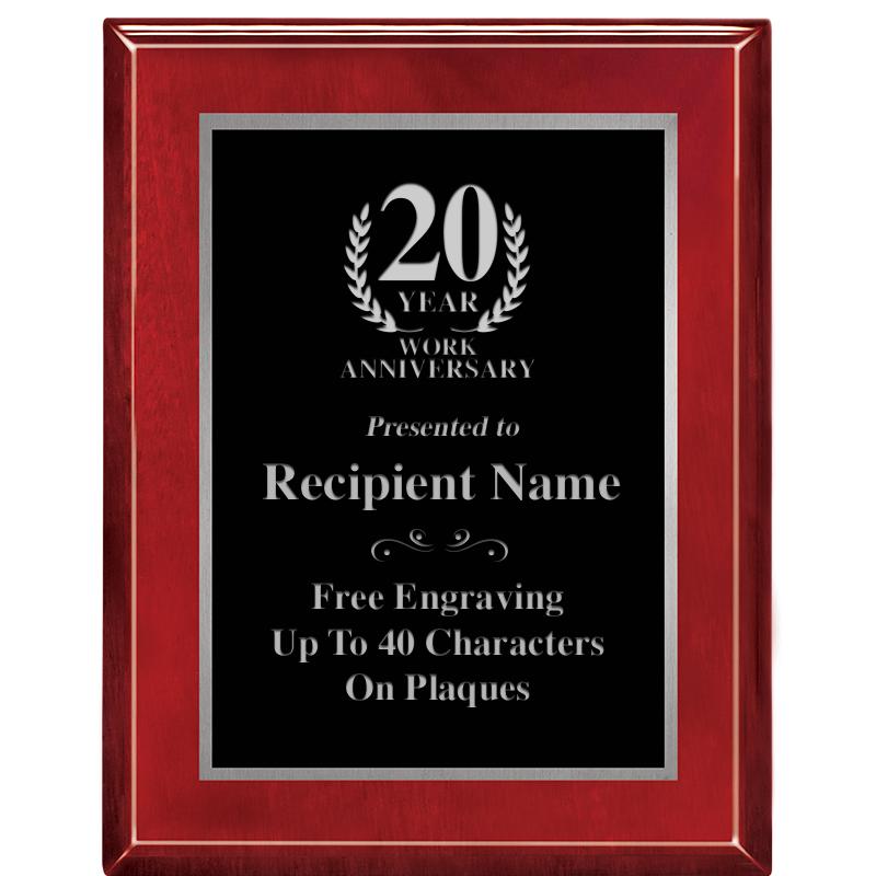 7X9 GLOSSED ROSEWOOD PLAQUE SV