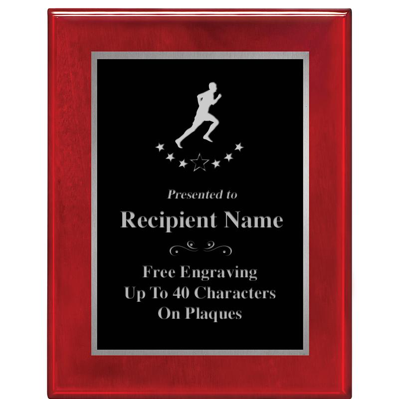 7X9 GLOSSED ROSEWOOD PLAQUE SV