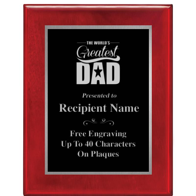 7X9 GLOSSED ROSEWOOD PLAQUE SV