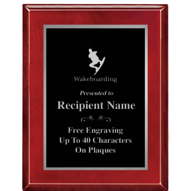 7X9 GLOSSED ROSEWOOD PLAQUE SV