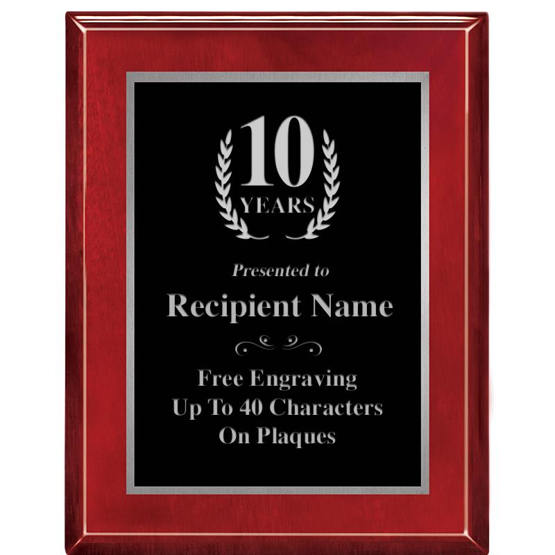 7X9 GLOSSED ROSEWOOD PLAQUE SV