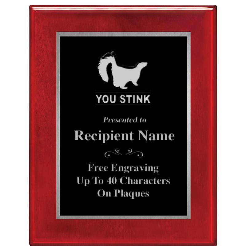 7X9 GLOSSED ROSEWOOD PLAQUE SV