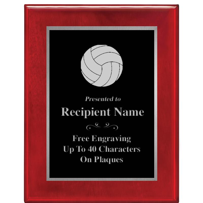 7X9 GLOSSED ROSEWOOD PLAQUE SV