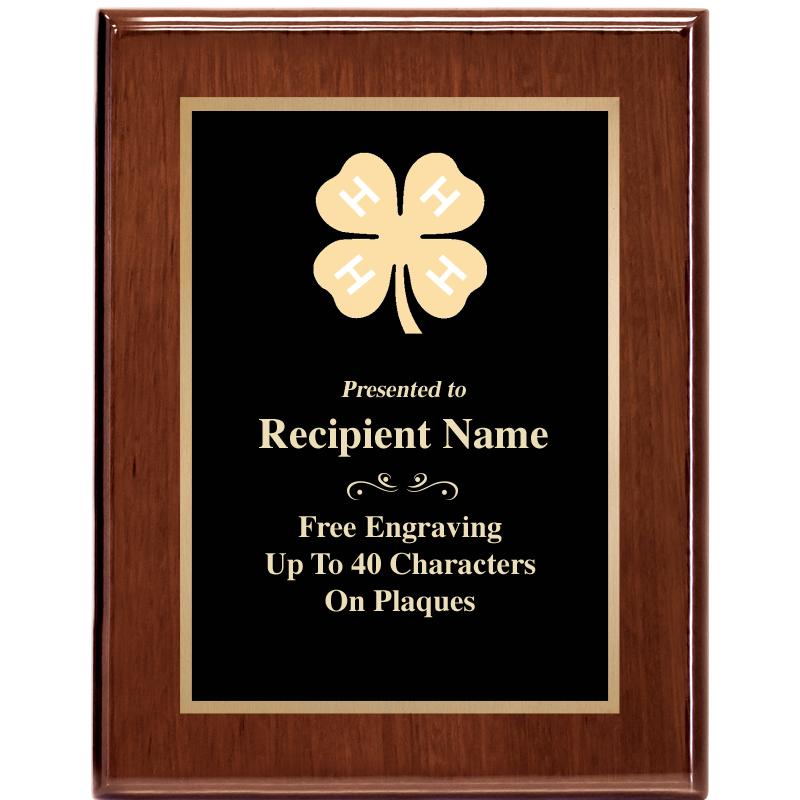 7X9 GLOSSED WALNUT PLAQUE