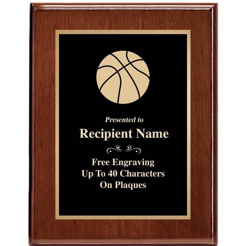 7X9 GLOSSED WALNUT PLAQUE