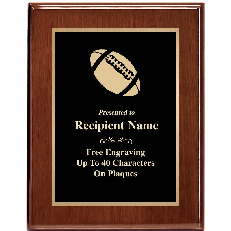 7X9 GLOSSED WALNUT PLAQUE