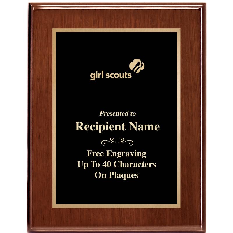 7X9 GLOSSED WALNUT PLAQUE