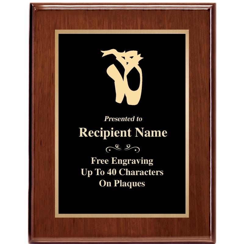 7X9 GLOSSED WALNUT PLAQUE