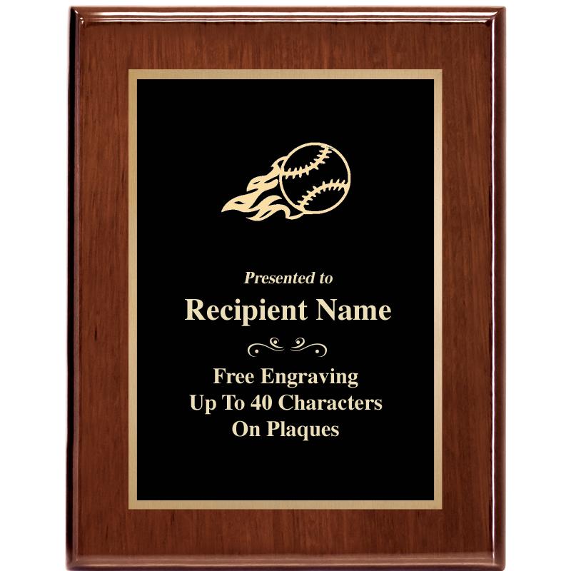 7X9 GLOSSED WALNUT PLAQUE