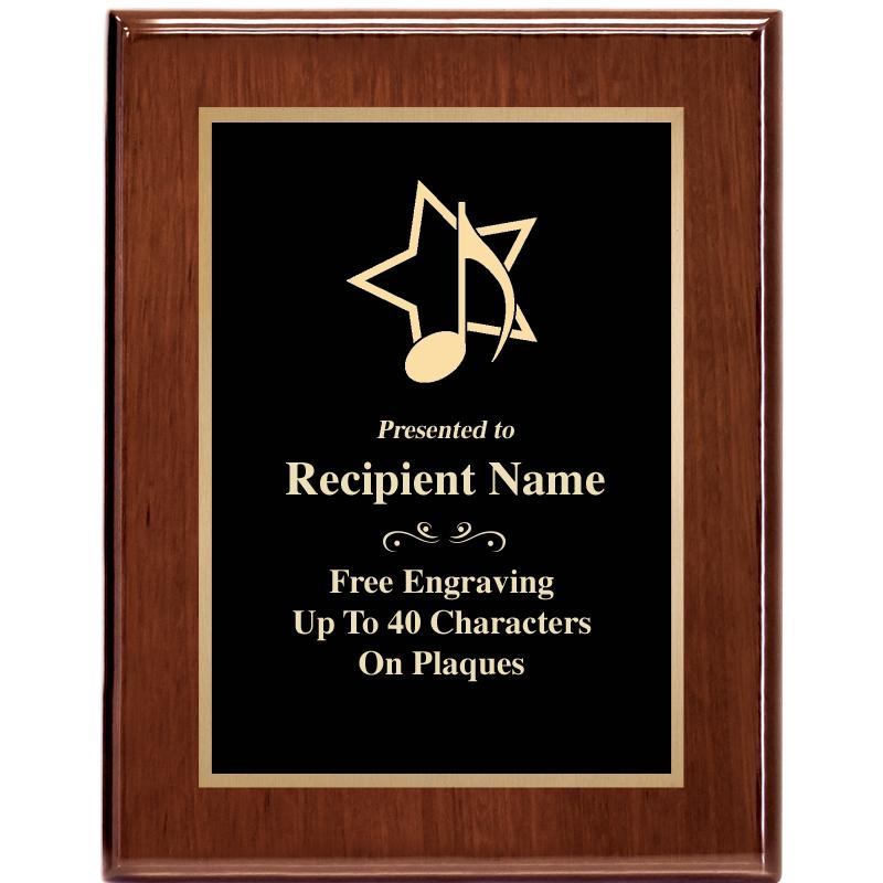 7X9 GLOSSED WALNUT PLAQUE