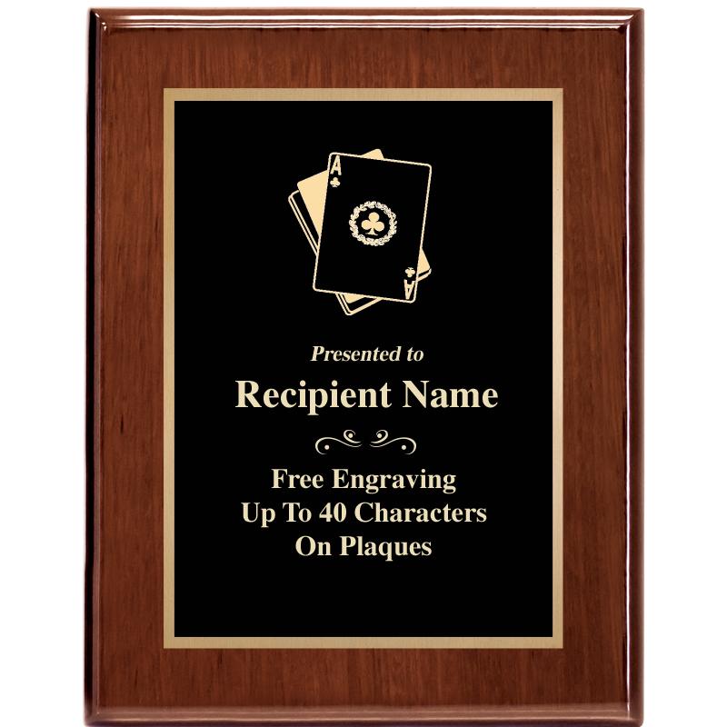 7X9 GLOSSED WALNUT PLAQUE