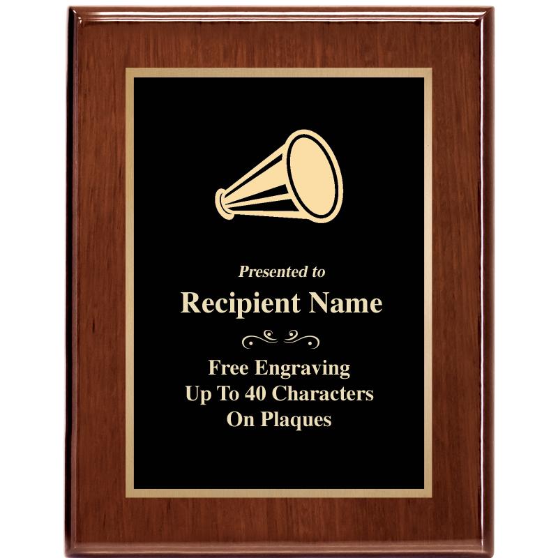 7X9 GLOSSED WALNUT PLAQUE