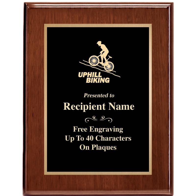 7X9 GLOSSED WALNUT PLAQUE