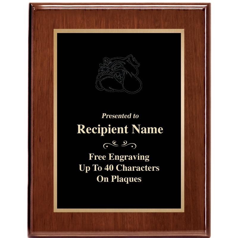 7X9 GLOSSED WALNUT PLAQUE