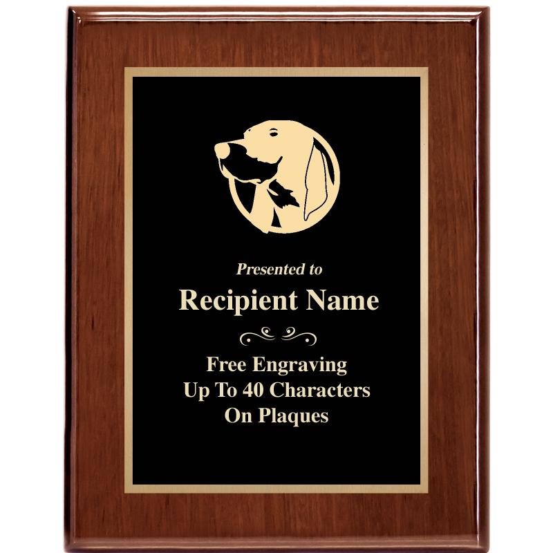 7X9 GLOSSED WALNUT PLAQUE