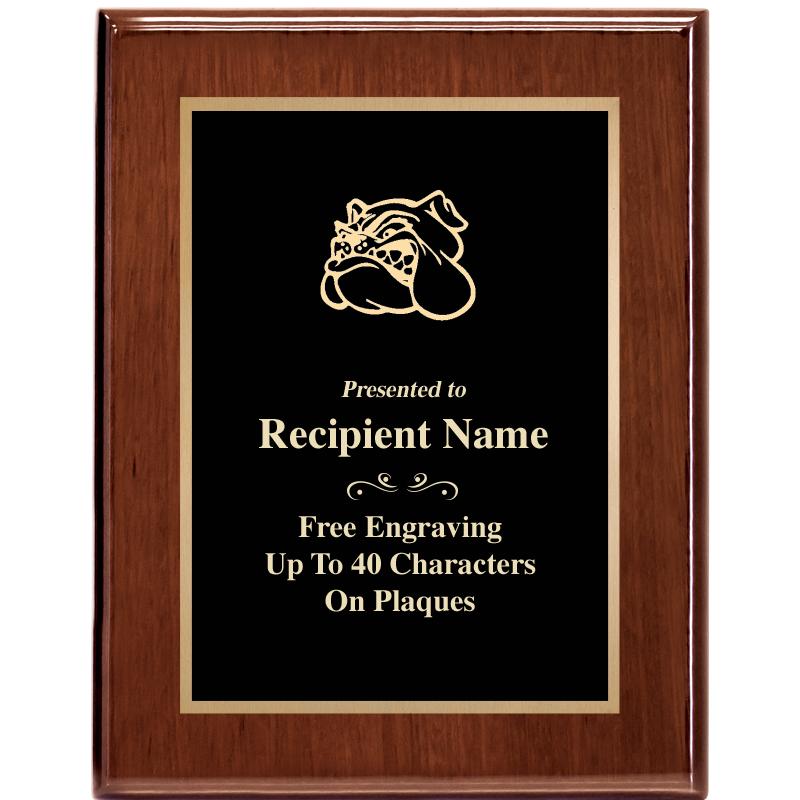 7X9 GLOSSED WALNUT PLAQUE