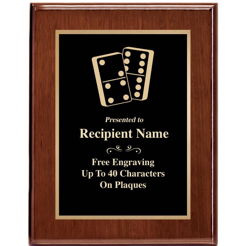 7X9 GLOSSED WALNUT PLAQUE