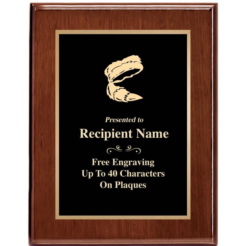 7X9 GLOSSED WALNUT PLAQUE