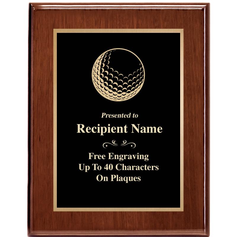 7X9 GLOSSED WALNUT PLAQUE