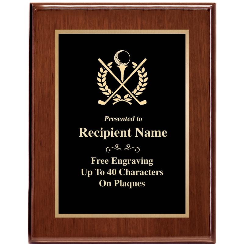 7X9 GLOSSED WALNUT PLAQUE