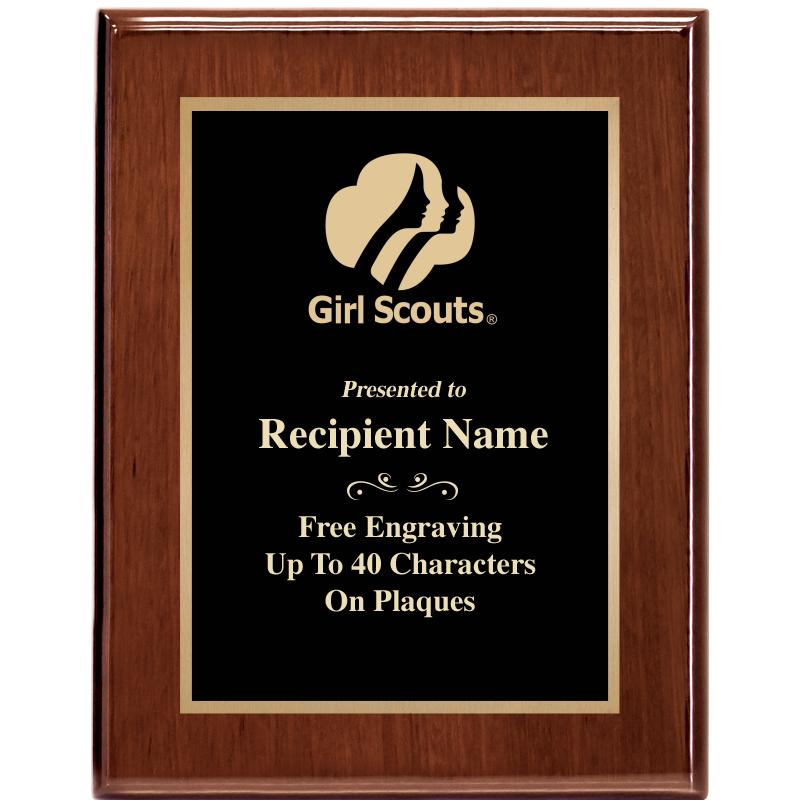 7X9 GLOSSED WALNUT PLAQUE