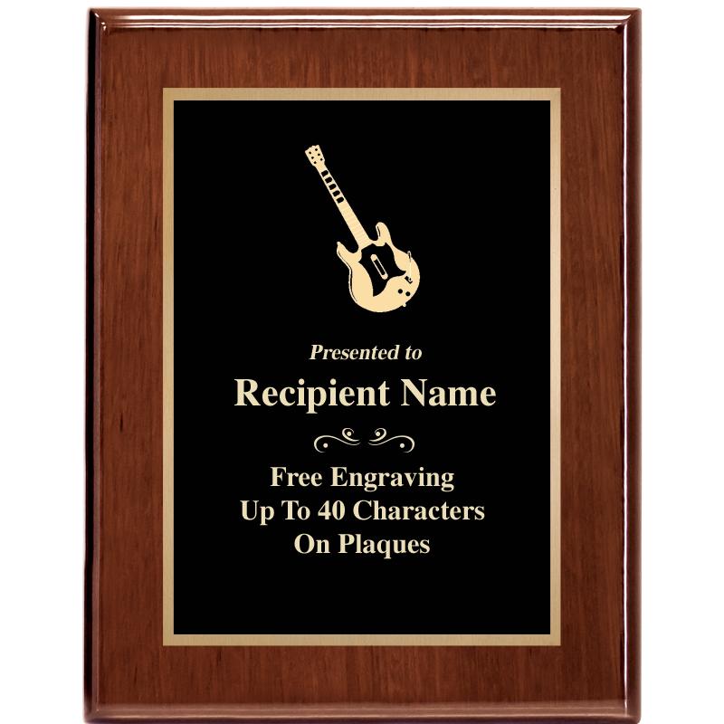 7X9 GLOSSED WALNUT PLAQUE