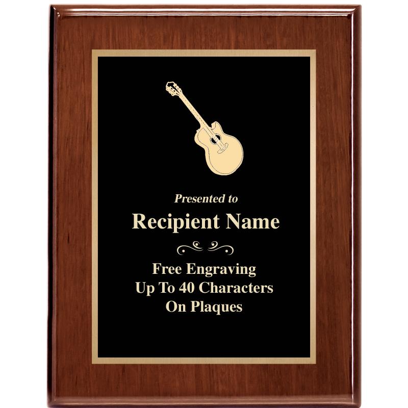 7X9 GLOSSED WALNUT PLAQUE