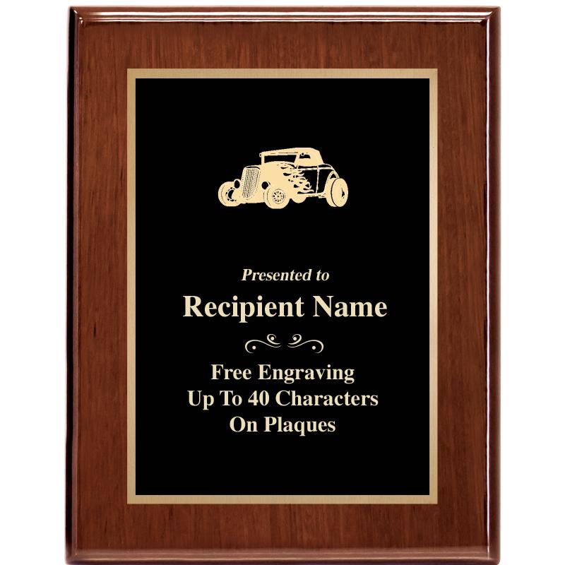 7X9 GLOSSED WALNUT PLAQUE