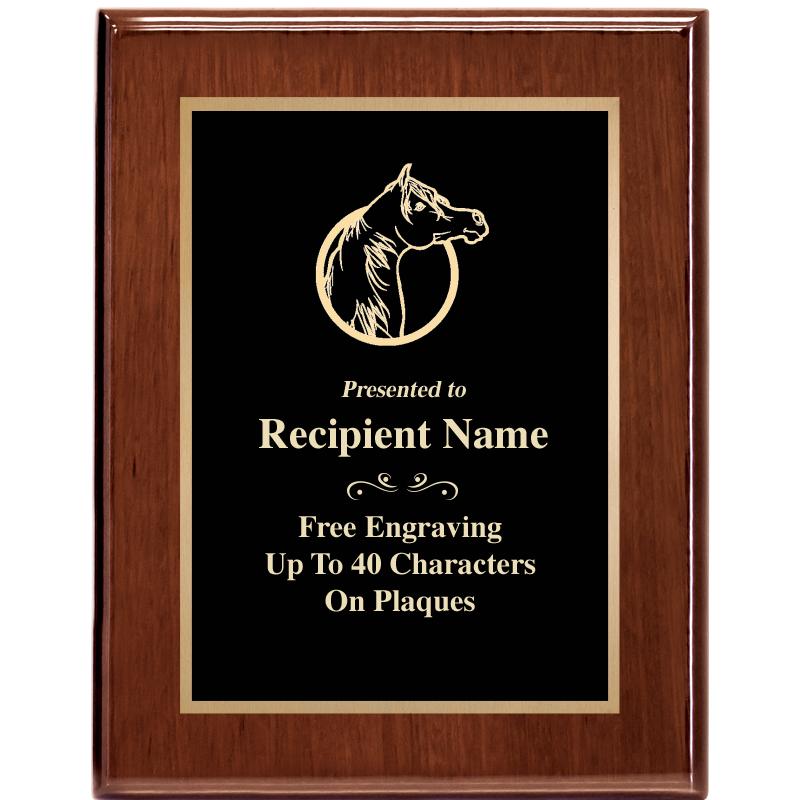 7X9 GLOSSED WALNUT PLAQUE