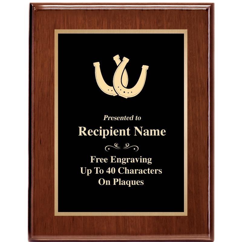 7X9 GLOSSED WALNUT PLAQUE