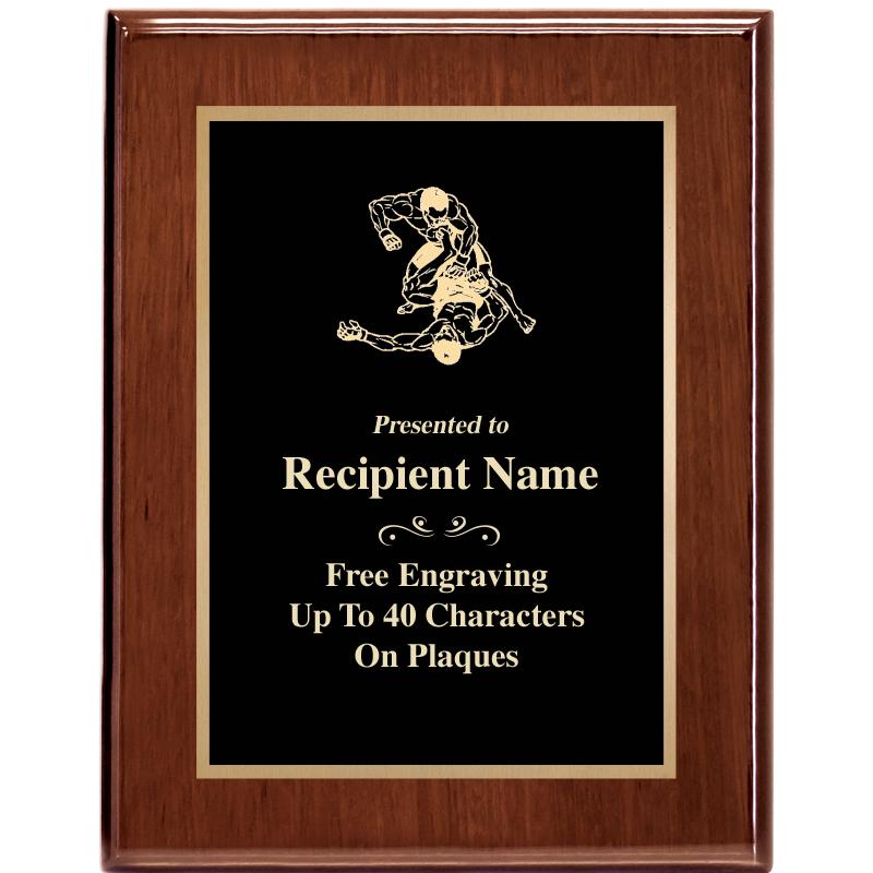 7X9 GLOSSED WALNUT PLAQUE