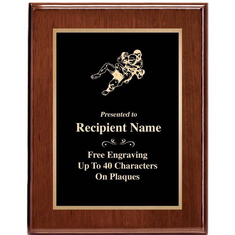 7X9 GLOSSED WALNUT PLAQUE