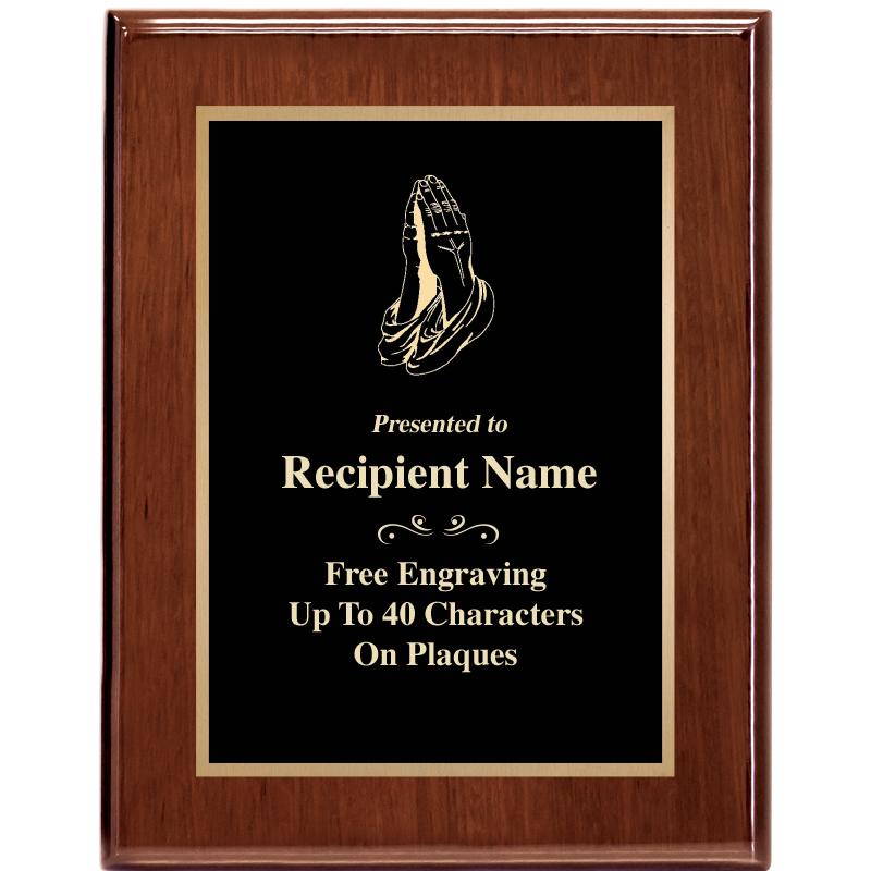 7X9 GLOSSED WALNUT PLAQUE
