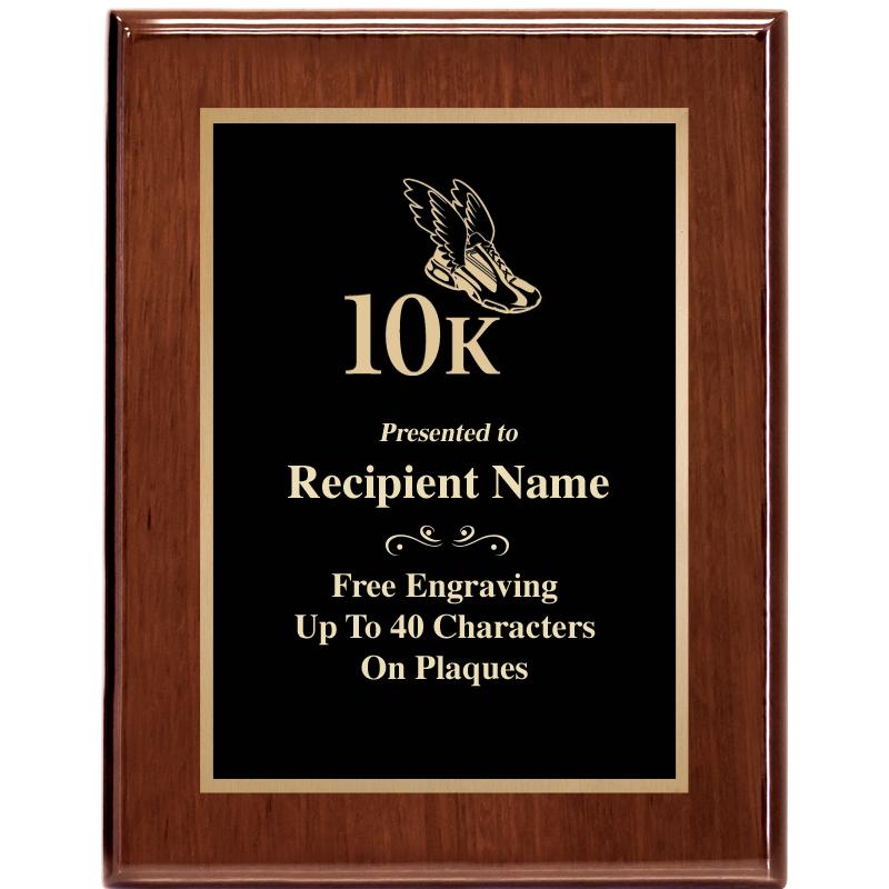 7X9 GLOSSED WALNUT PLAQUE