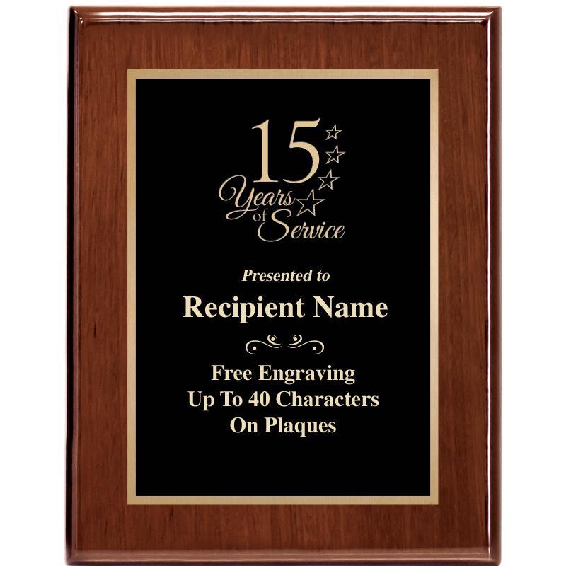 7X9 GLOSSED WALNUT PLAQUE