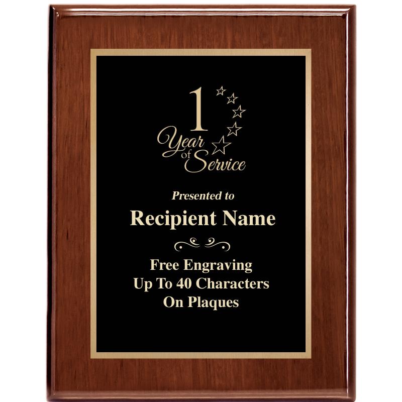 7X9 GLOSSED WALNUT PLAQUE