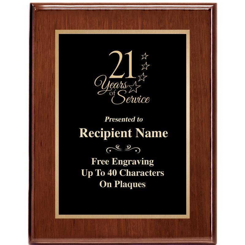 7X9 GLOSSED WALNUT PLAQUE