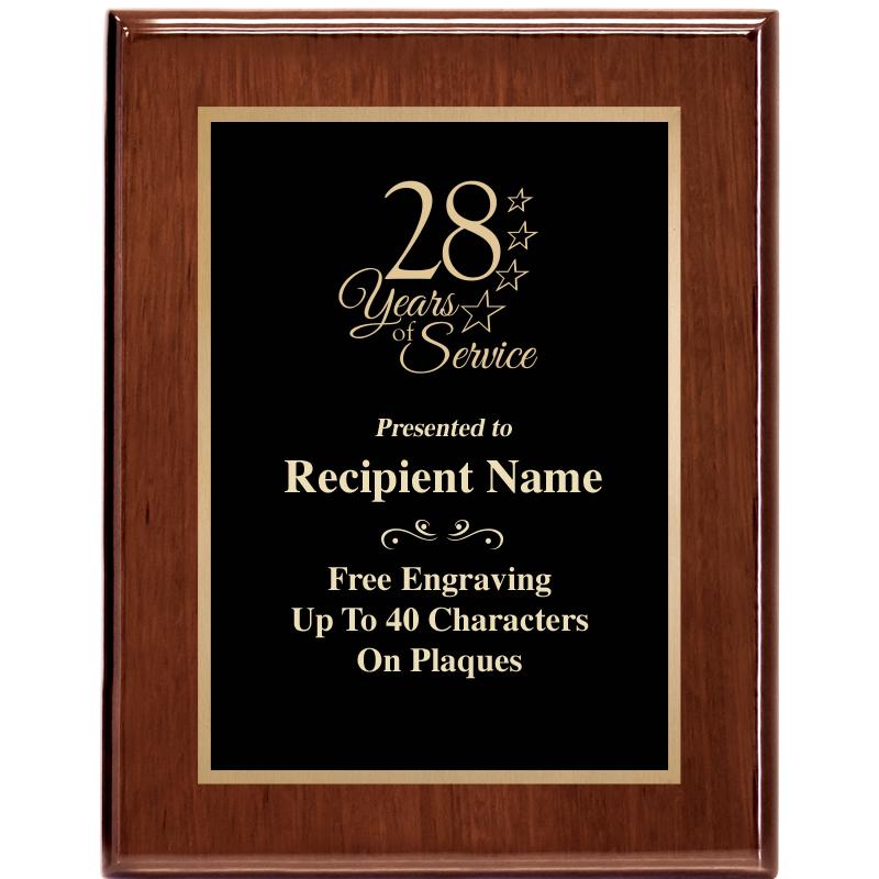 7X9 GLOSSED WALNUT PLAQUE