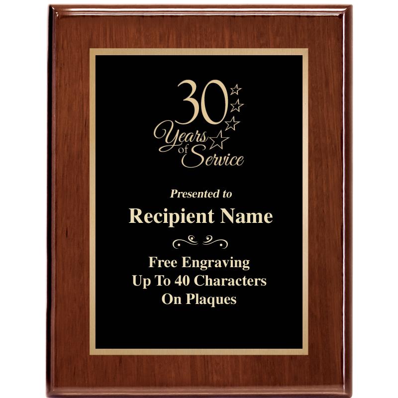 7X9 GLOSSED WALNUT PLAQUE