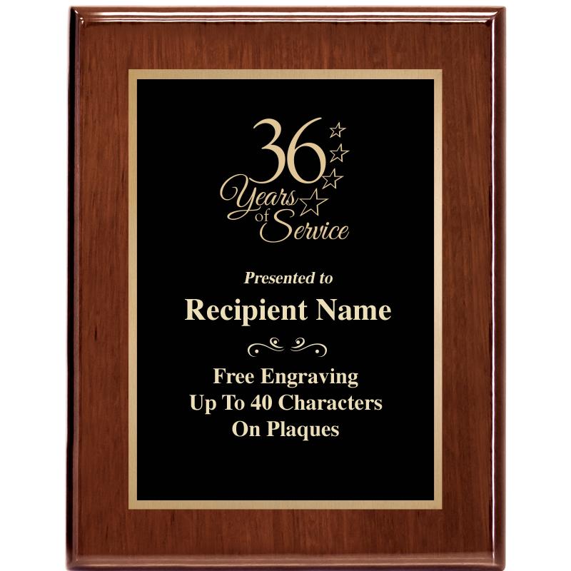 7X9 GLOSSED WALNUT PLAQUE